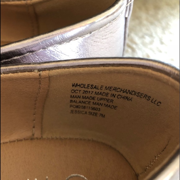 3/$25 Sale Falls Creek Metallic Ballet Flats, 7M - Picture 5 of 6